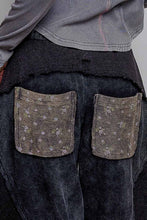 Black Multi High Rise Thermal French Terry Knit Patch Jogger POL Pants