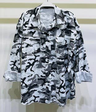 White Grey Camo Venti Top