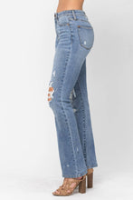 Medium High Waist Stone Wash  Destroyed Bootcut Judy Blue Jeans