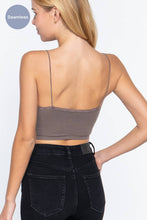 Black V-neck with Lace Trim Floral Jacquard Seamless Crop