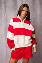 Red Everly Striped Pullover