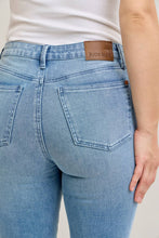 Medium Mid Rise Bootcut Contrast Wash & Front Patch Pocket Judy Blue Jeans