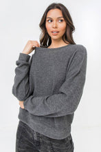 Charcoal Knit Top