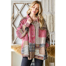 Berry Washed Cropped Corduroy Oli+Hali Shacket