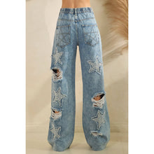 Denim Washed Stone On Star Oli+Hali Pants