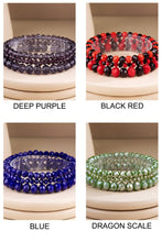 Sunrise 3 Strand Glass Bead Bracelet Set