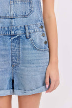 High Rise Denim Cello Shortalls