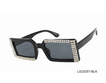 Black Square with Rhinestones Woman Sunglasses