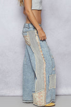 Denim Stud detail woven denim POL pants