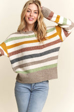 Off White Multicolor Stripe Sweater