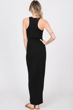 Black Solid Maxi Wrap Dress