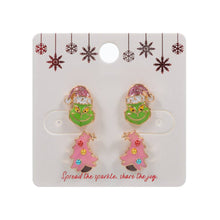 Red Christmas Grinch Green Monster Stud Earring Set