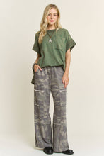 Olive Washed Terry Camo pants
