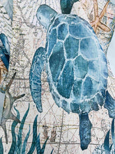 Blue Multi Open Front Sea Turtle Kimono