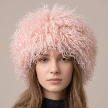 Light Pink Fluffy Curly Hair Winter Statement Hat
