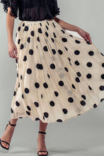 Polka Dotted Midi Skirt: Cream