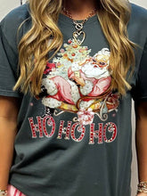 Santa Ho Ho Ho Rhinestone Graphic Christmas Tee
