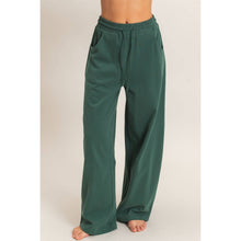 Dark Green Washed Barrel Sweatpants