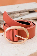 Leopard Oval Buckle Leather Belt