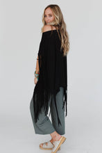 Black Showstopper Fringe Top