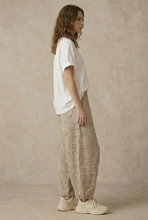 Beige Casual Textured Pants