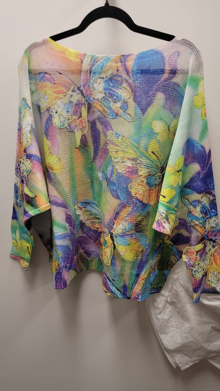 Purple Butterfly Knit Printed Sweater