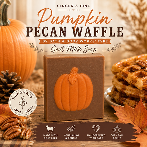 Pumpkin Pecan Waffle Goat Milk Soap | Bath & Body Works® Type | Fall Soap