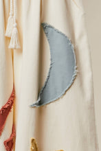 Cream Sun Moon Star Patch Wide Mello Pants