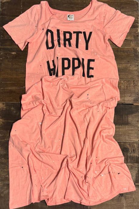 Vintage Coral Dirty Hippie Jaded Gypsy Dress