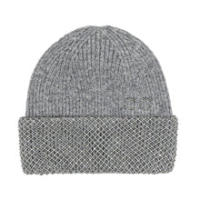 Grey Sparkle Embellished Beanie - Rhinestone Net
