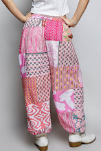 Multi One-of-a-Kind Boho Printed Woven Jogger POL Pants