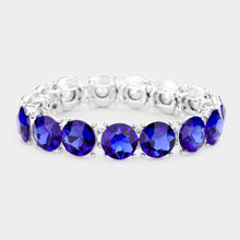 Multi Crystal Round Stretch Evening Bracelet
