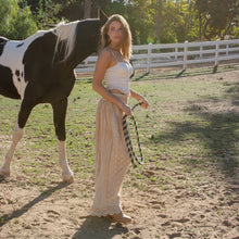 Latte Desert Dream Flow All Lace Shirred Waist Trousers