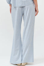 Light Blue Striped Wide Pants
