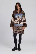 Mixed Media Faux Fur Statement Coat