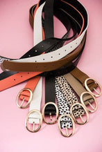 Leopard Oval Buckle Leather Belt
