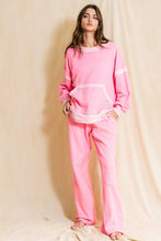 Neon Pink Elastic Banded Waist Baggy Pants