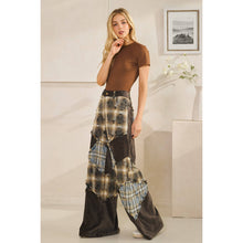 Charcoal Washed Plaid Leopard Oli+Hali Pants