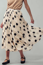 Polka Dotted Midi Skirt: Cream