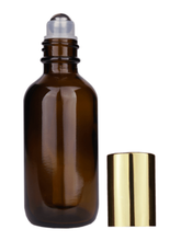 Boston Round Amber Bottle-60ml: Matte Silver