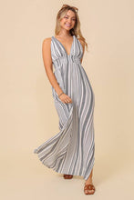 Off White Black Vacay Maxi Striped Maxi Sundress