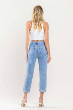 Laughter Super High Rise Color Block Cuffed Vervet Mom Jeans