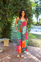 Wildflower Patchwork Sleeveless Adjustable Romper