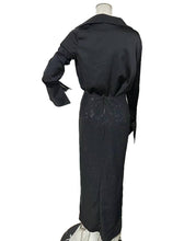 Black Bell Sleeve Top and High-Slit Sequined Maxi Skirt Set