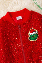 🎟️Red Christmas character sequins jacket.  TPG60020 SOL: 2XS