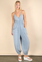 Mauve Mineral Washed Cotton Gauze Casual Jumpsuit