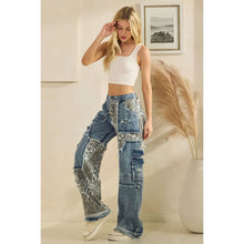 Denim Washed Leopard Oli+Hali Jeans