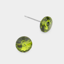 Black Diamond 8mm Round Crystal Stud Earrings