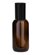 Boston Round Amber Bottle-60ml: Matte Silver