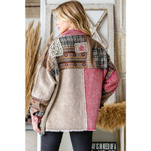 Berry Washed Cropped Corduroy Oli+Hali Shacket